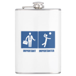 Flasques Le Travail Est Important Le Volley-ball Est Import