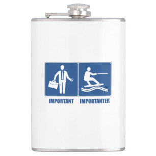 Flasques Le Travail Est Important, Le Wakeboard Est Importa