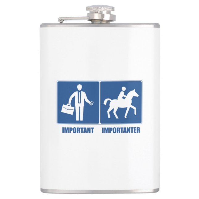 Flasques Le Travail Est Important, L'Équitation Est Importa (Devant)