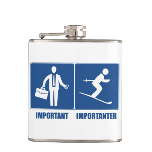 Flasques Le travail est important, skiant est Importanter