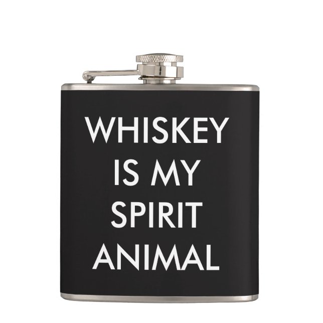 Flasques le whiskey est mon animal d'esprit (Devant)