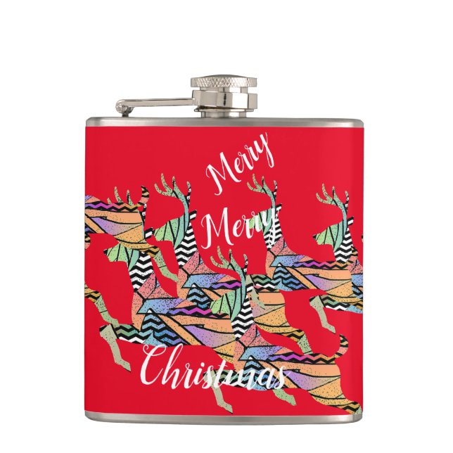 Flasques Leaping Deer Christmas (Devant)
