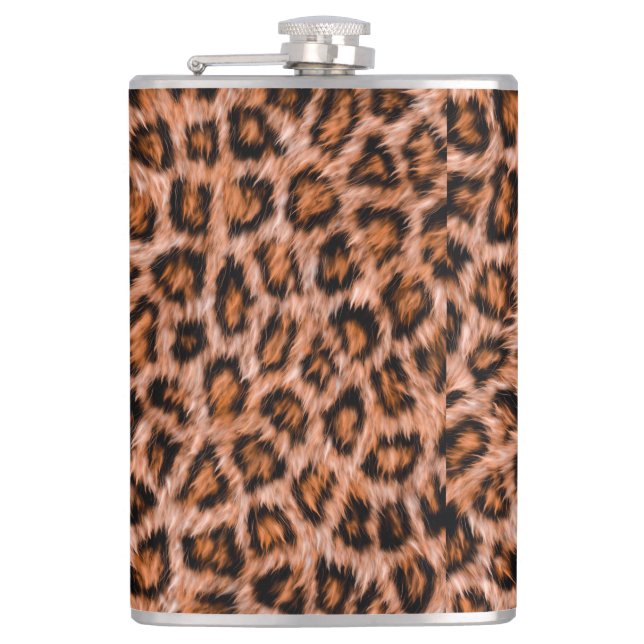 Flasques Leopard Jaguar Chat fourrure Brown Motif-24609 (Devant)