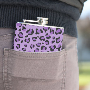 Flasques Leopard Print, Léopard Spots, Purple Leopard