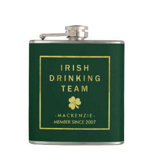 Flasques L'équipe de boisson irlandaise Green and Gold ave