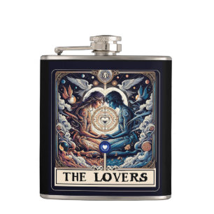 Flasques LES AMANTS Tarot Céleste Homme & Femme Âmes sœurs