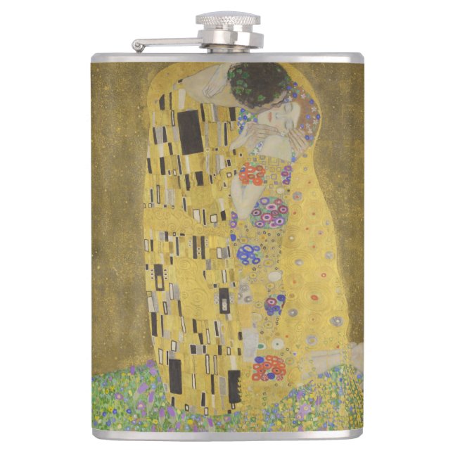 Flasques Les amoureux embrasser Embrace par Gustav Klimt (Devant)