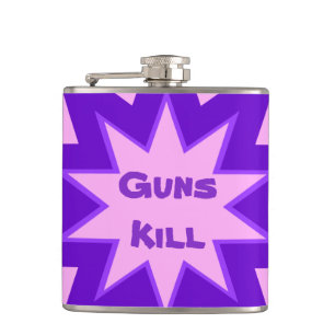 Flasques Les armes à feu tuent les fioles violettes et rose