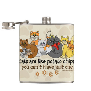 Flasques Les chats sont comme des pommes chips