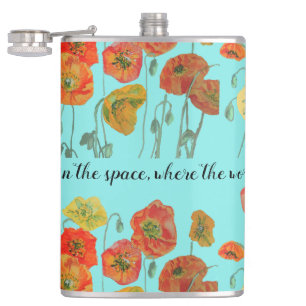 Flasques Les fleurs de pavot orange 'Mettez la foi dans l'e