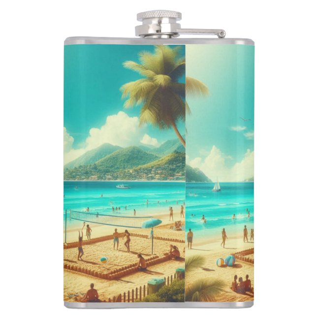 Flasques Les plages sont des paradis sereins (Dos)