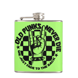 Flasques Les vieux PUNKS ne meurent jamais légende de