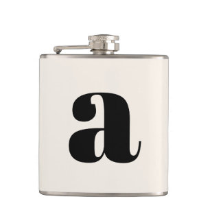 Flasques Lettre Initiale Monogramme Moderne Mariage Gras Bl