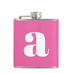 Flasques Lettre Initiale Monogramme Moderne Mariage Rose Ch