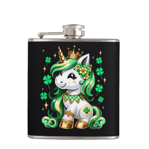 Flasques Licorne Mignonne Trèfle St Patrick