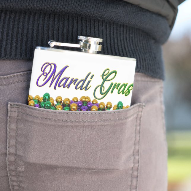 Flasques L'image emblématique sur le thème de Mardi Gras de (En situation)