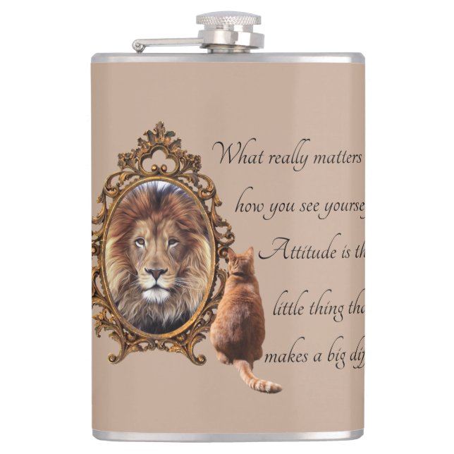 Flasques Lion d'inspiration pour lunettes de chat Vintage (Devant)