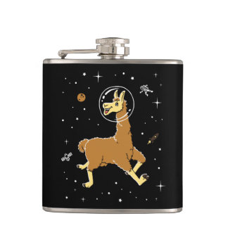Flasques Llama Animaux Dans L'Espace