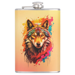 Flasques Logo animal Wolf Design-87694