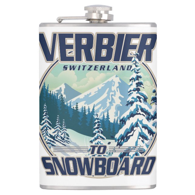 Flasques logo de Voyage en Snowboard à Verbier Suisse (Devant)