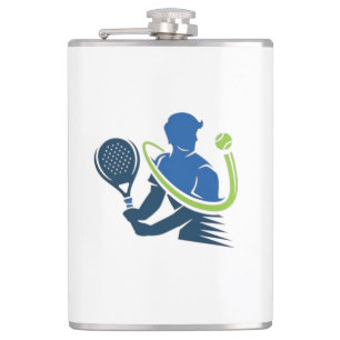 Flasques Logo du club de tennis - Action dynamique, Style s