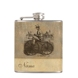 Flasques look cuir wintage classe vieux vélo personnalisé