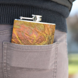 Flasques L'or et le laiton ont plaqué la texture avec un