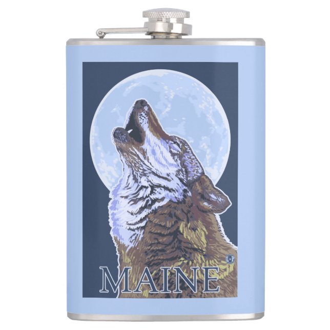 Flasques Loup de MaineHowling (Devant)