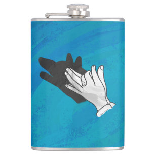 Flasques Loup en bleu