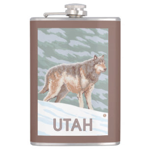 Flasques Loup gris StandingUtah