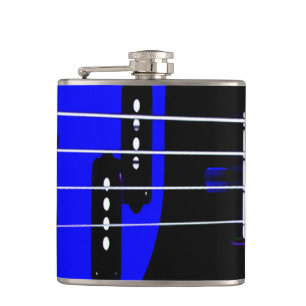 Flasques Louveur de musique de guitare bleu électrique