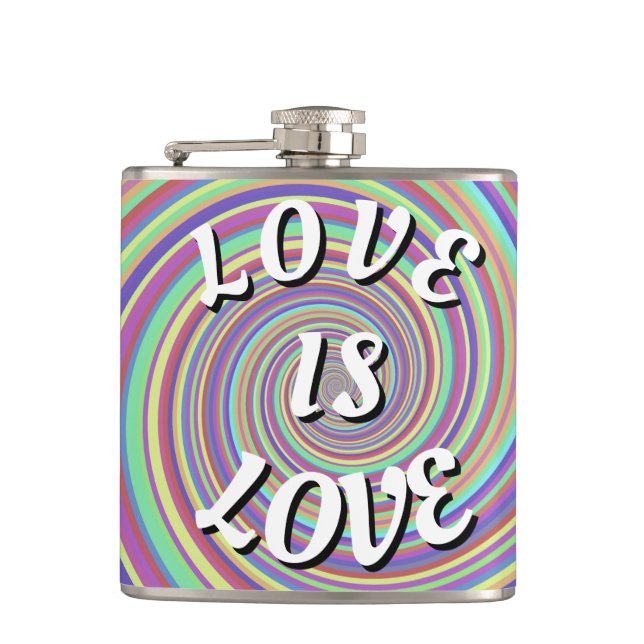 Flasques Love Is Love Fierté  (Devant)