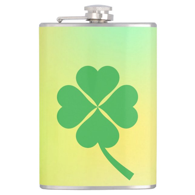 Flasques Lucky Four Leaf Shamrock Design-87906 (Devant)