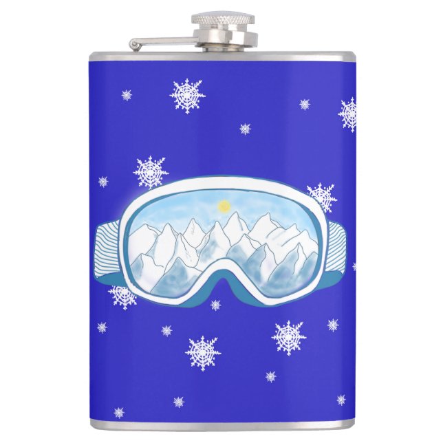 Flasques Lunettes de ski Danse de flocons de neige   (Devant)