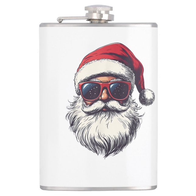 Flasques Lunettes de soleil rétro visage cool Santa Claus N (Devant)