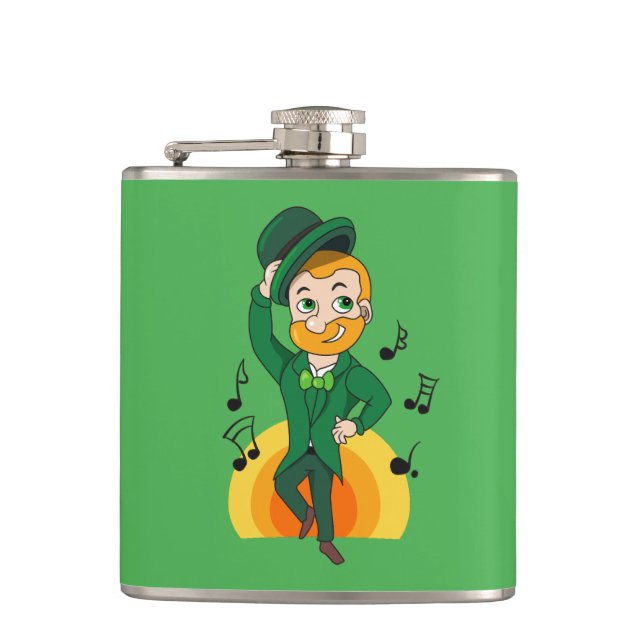 Flasques Lutrin de lutin, dessin animé de la Saint-Patrick  (Devant)