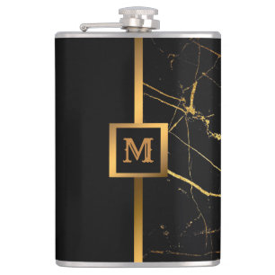 Flasques Luxe Elégant Marbre Noir Or Moderne