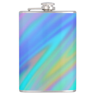 Flasques Luxe tendance vert bleu violet faux holographique
