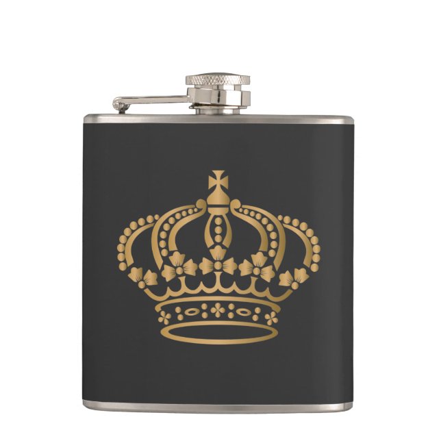 Flasques Luxueux Gold Crown Dark Grey (Devant)