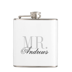Flasques M. et Mme Mariage Monogram