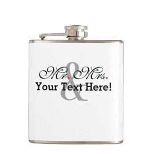 Flasques M. et Mme personnalisés Plus Customizable Color