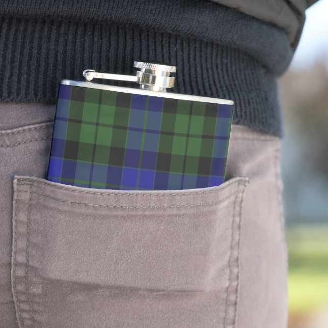 Flasques MacKay Green Scottish Clan Tartan Plaid (En situation)