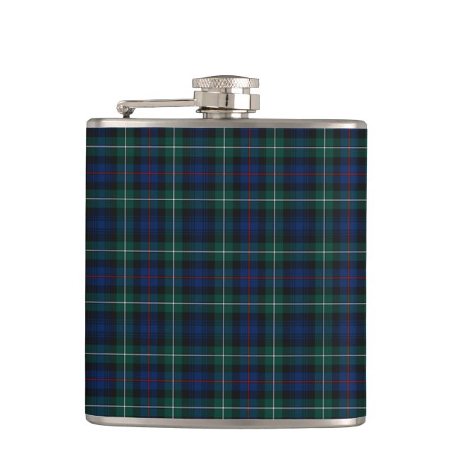 Flasques Mackenzie Clan Tartan Marine bleu et vert plaid (Devant)