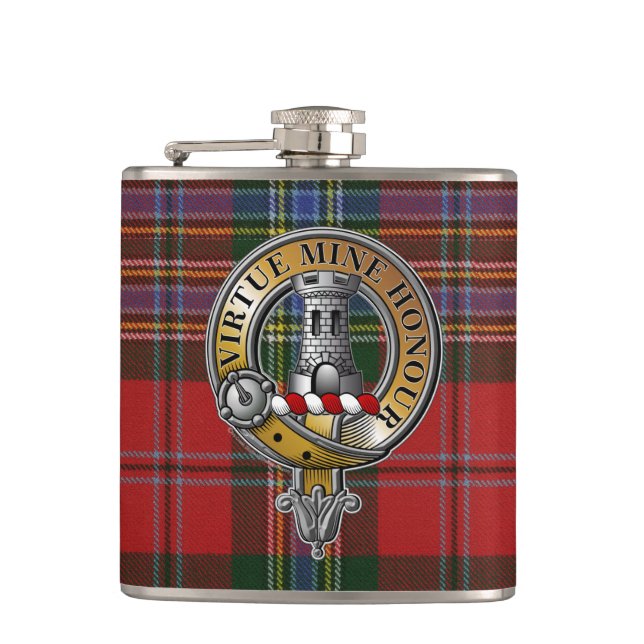 Flasques MacLean Tartan & Badge (Devant)