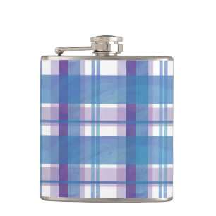 Flasques Madras Plaid Blue et Purple