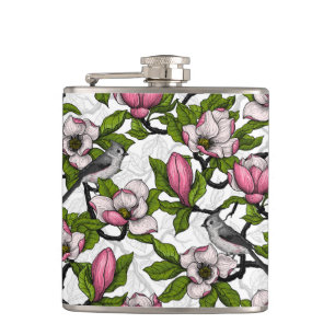 Flasques Magnolia en floraison et tireur
