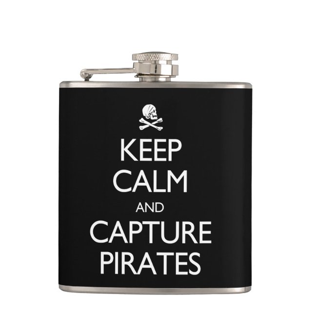 Flasques Maintenez les pirates calmes et de capture (Devant)