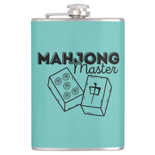 Flasques Maître Mahjong | Drôle Mahjong Player (Devant)