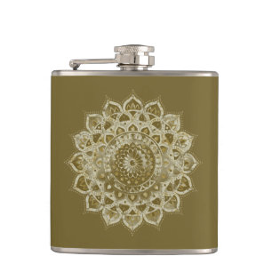 Flasques Mandala Indien de Style Coloré Élégant 4