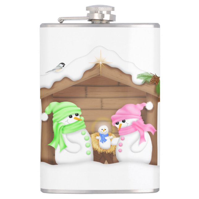 Flasques Manger de Noël bonhomme de neige mignon (Devant)